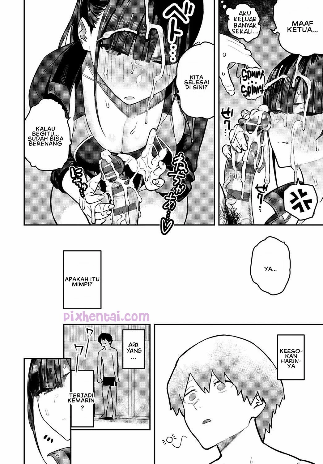 Komik hentai xxx manga sex bokep Getting Jerked Off by the Swimming Club Senpai 10